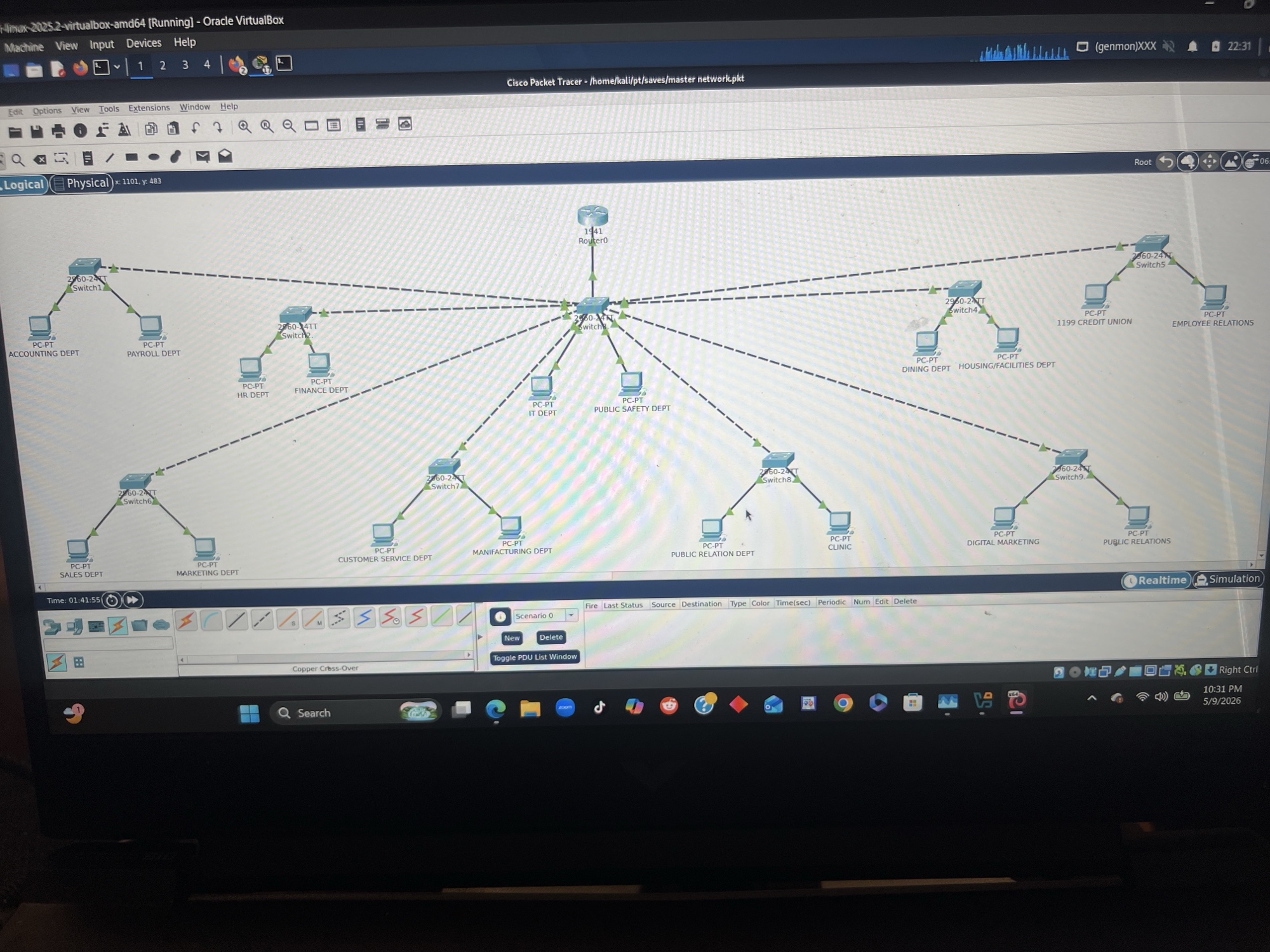 Enterprise Campus Network Segmentation Lab — Romando Wright